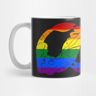 Gay Infinity Mermaids- Black Mug